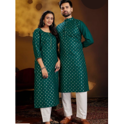 Cotton Couple Dream Foil Print Women Top with Bottom Set
