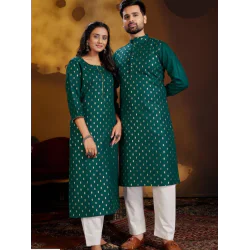 Cotton Couple Dream Foil Print Women Top with Bottom Set