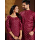 Cotton Couple Dream Foil Print Women Top with Bottom Set Cotton Couple Dream Foil Print Women Top with Bottom Set