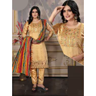 Women’s Embroidery Silk Anarkali Gown