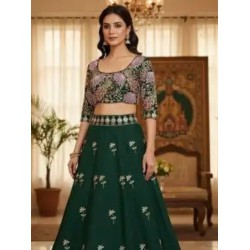 Beautiful Georgette Sequins Embroider Wedding Lehenga Choli Readymade