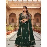 Beautiful Georgette Sequins Embroider Wedding Lehenga Choli Readymade