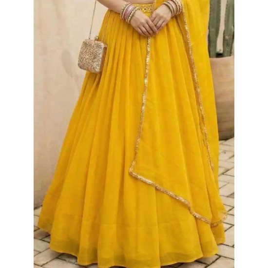Designer Georgette Embroidery Wedding Lehenga Choli Readymade