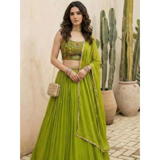 Designer Georgette Embroidery Wedding Lehenga Choli Readymade