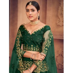 Designer Net Embroidery Pearl Embellished Lehenga Choli Readymade