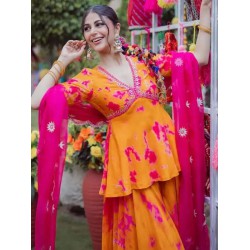 Digital Print Trendy Stylish Palazzo Salwar Suit Set Readymade