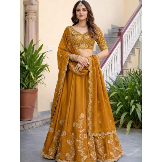 Designer Rangoli Silk Heavy Embroidery Designer Lehenga Choli Readymade