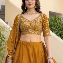 Designer Rangoli Silk Heavy Embroidery Designer Lehenga Choli Readymade