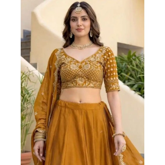 Designer Rangoli Silk Heavy Embroidery Designer Lehenga Choli Readymade