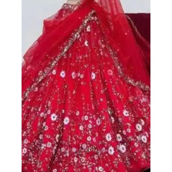 Designer Soft Net Heavy Sequin Embroidery Lehenga Choli Readymade