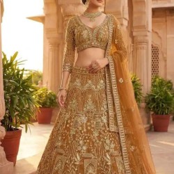 Luxury Soft Net Lehenga with Sequins Embroidery Readymade Lehenga Choli