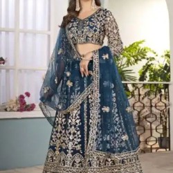 Latest Stylish Sequin Embroidered Butterfly Net Lehenga Choli Readymade