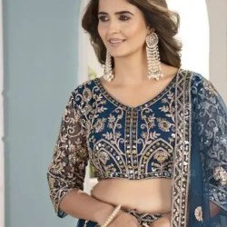 Latest Stylish Sequin Embroidered Butterfly Net Lehenga Choli Readymade