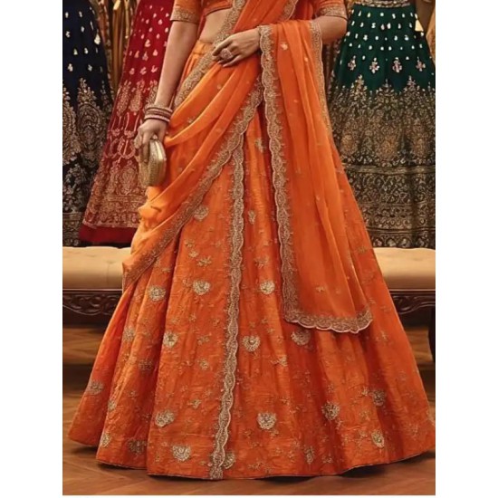 Silk Heavy Embroidery Lehenga Choli Designer Readymade