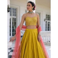 Silk Lehenga Choli Set Traditional Wedding Outfit Readymade