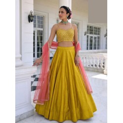 Silk Lehenga Choli Set Traditional Wedding Outfit Readymade