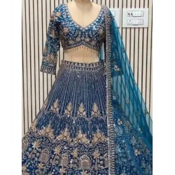 Bridal Net Heavy Embroidery Designers Lehenga Choli Readymade