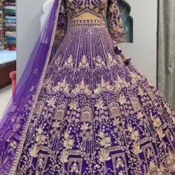 Bridal Net Heavy Embroidery Designers Lehenga Choli Readymade