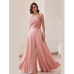 Beautiful Soft Silk Waistcoats Palazzo Suits Sets