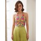 Beautiful Soft Silk Waistcoats Palazzo Suits Sets