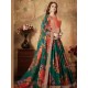 Beautiful Yellow Green Floral Embroidery Lehenga Choli Readymade