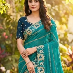 Georgette Fancy Embroidery Ready to Wear One Minute Saree