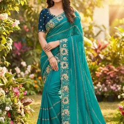 Georgette Fancy Embroidery Ready to Wear One Minute Saree
