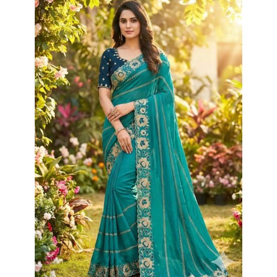 Georgette Fancy Embroidery Ready to Wear One Minute Saree