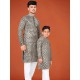 Heavy Embroidery Sequence Rayon Men's Kurta with Pajama Set