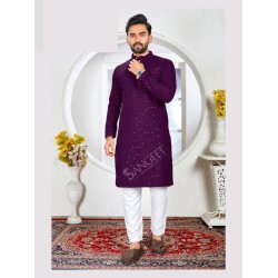 Rayon Chicken Sifli Sequence Designer Men Kurta with Pajama