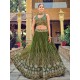 Designer Ribbon Heavy Embroidery Net Lehenga Choli Readymade