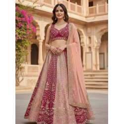 Heavy Designer Mirror Stone Work Wedding Lehenga Choli Readymade