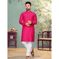 Viscose Sequin Thread Weaving Men's Kurta with Pajama Set