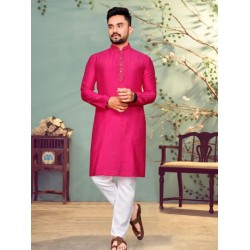 Viscose Sequin Thread Weaving Men's Kurta with Pajama Set