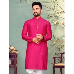 Viscose Sequin Thread Weaving Men's Kurta with Pajama Set