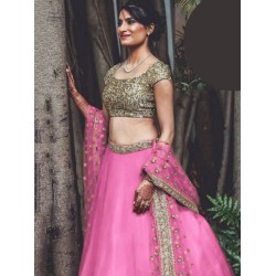 Sequence Work Soft Net Lehenga Choli Readymade
