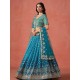 Blue Sequence Embroidered Lehenga Choli Readymade