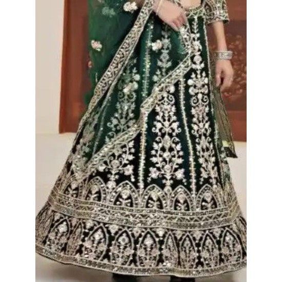 Bridal Net Heavy Embroidery Lehenga Choli Readymade