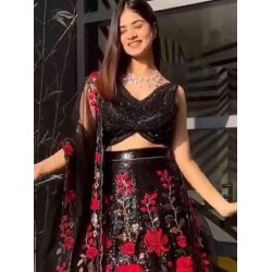 Heavy Net Fancy Embroidery Sequence Lehenga Choli Readymade