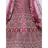 Hot Pink Designer Heavy Embroidery Lehenga Choli Readymade