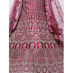 Hot Pink Designer Heavy Embroidery Lehenga Choli Readymade