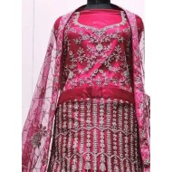 Hot Pink Designer Heavy Embroidery Lehenga Choli Readymade