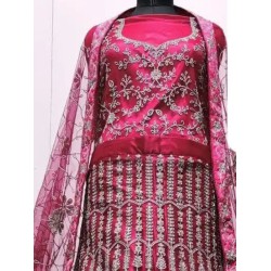 Hot Pink Designer Heavy Embroidery Lehenga Choli Readymade