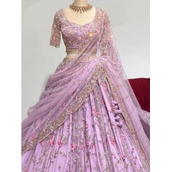 Latest Heavy Embroidery Fancy Soft Net Lehenga Choli Readymade