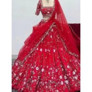 Latest Heavy Embroidery Fancy Soft Net Lehenga Choli Readymade