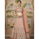 Latest Silk Embroidery Designer Peach Lehenga Choli Readymade