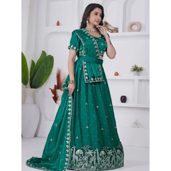 Space Silk Embroidered Lehenga Choli Readymade