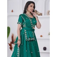 Designer Space Silk Heavy Embroidered Lehenga Choli Readymade
