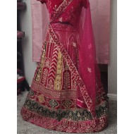 Velvet Heavy Embroidery Lehenga Choli Readymade