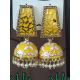 Traditional HandCraft Stone Work Jhumka Meena Kari Earring Traditional HandCraft Stone Work Jhumka Meena Kari Earring